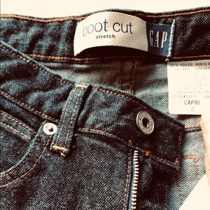 GAP bootcut capri blue jeans sz 0 New
